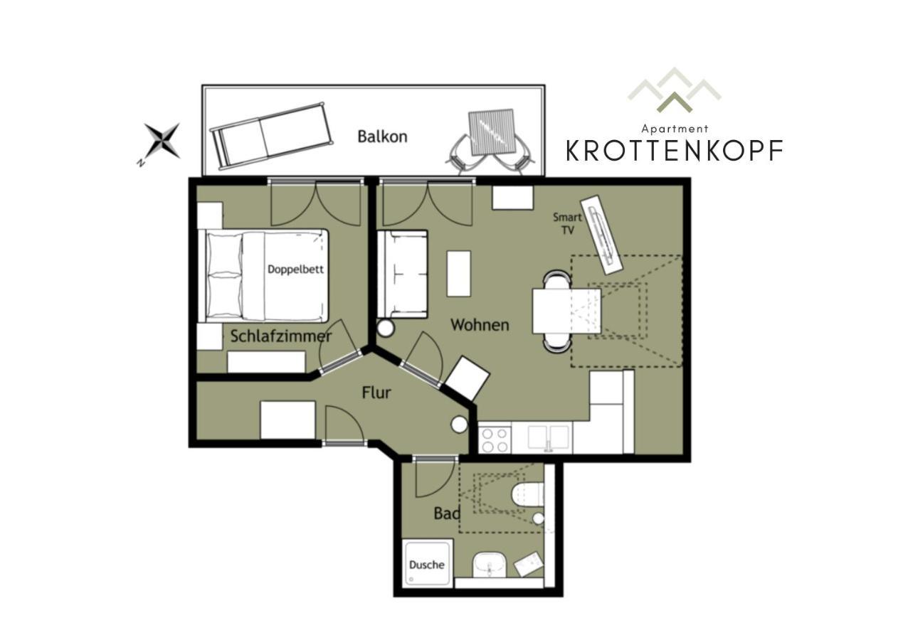Das Bergquartier - Ferienwohnung Krottenkopf โอเบอร์เอา ภายนอก รูปภาพ
